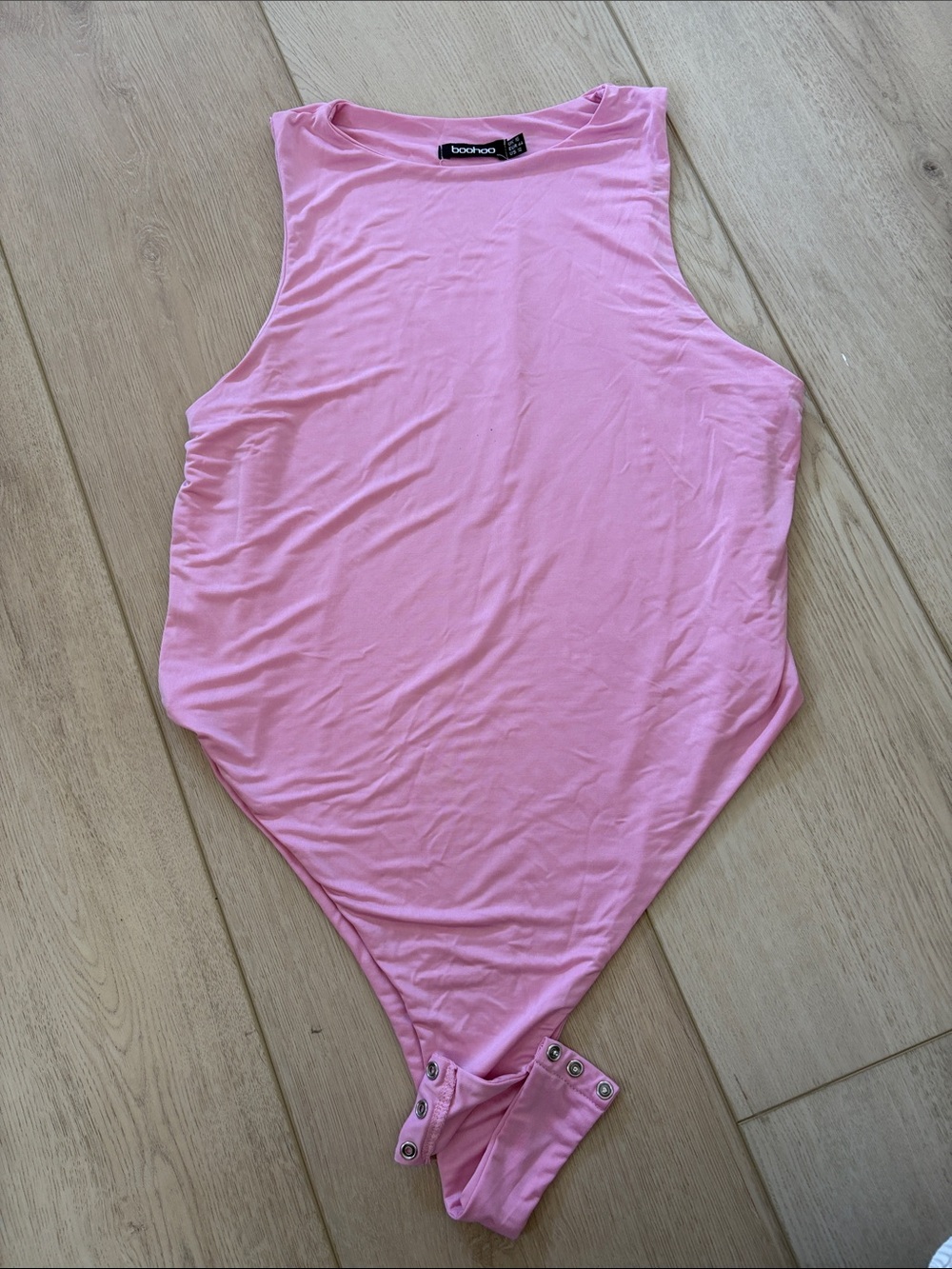 Boohoo Light Pink Sleeveless Bodysuit